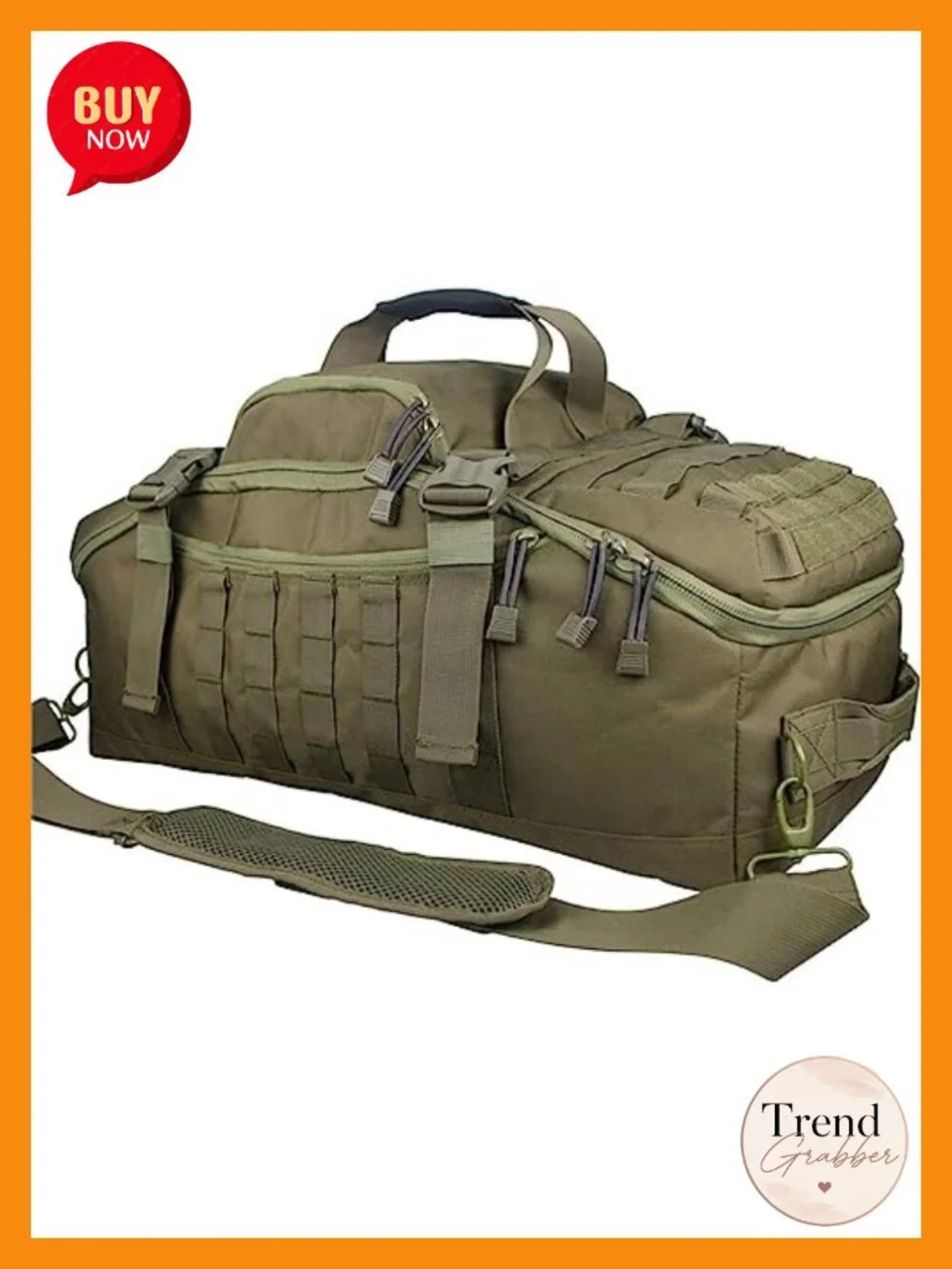 3-in-1 Military Backpack Travel Duffel 85L Nylon Weekender Gym Bag